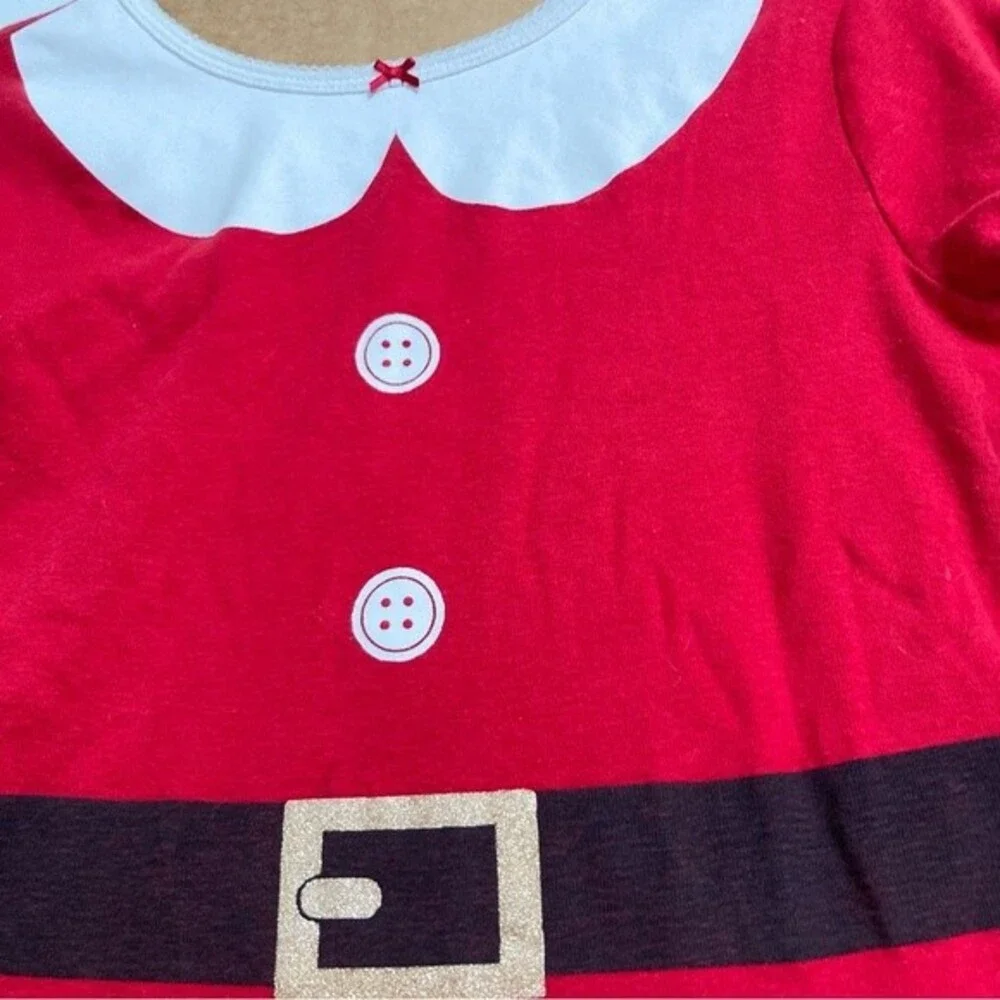 CARTERS Santa Claus Red Suit Pajama Set Red White Girls Size 12